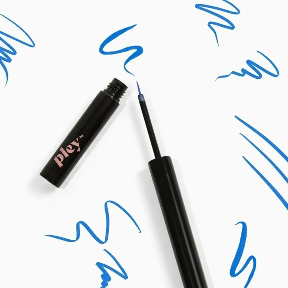 Pley Beauty Blue Hue Liquid Asset Foolproof Liquid Eyeliner Precise Felt Tip New